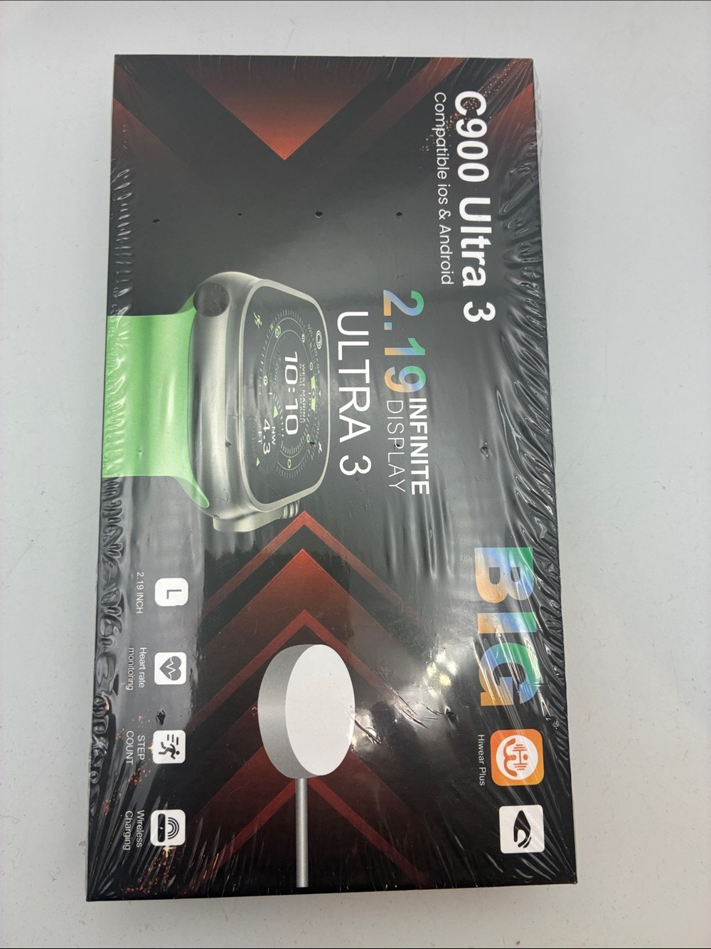 C900 Ultra 3 Smartwatch with Green Band - Generic